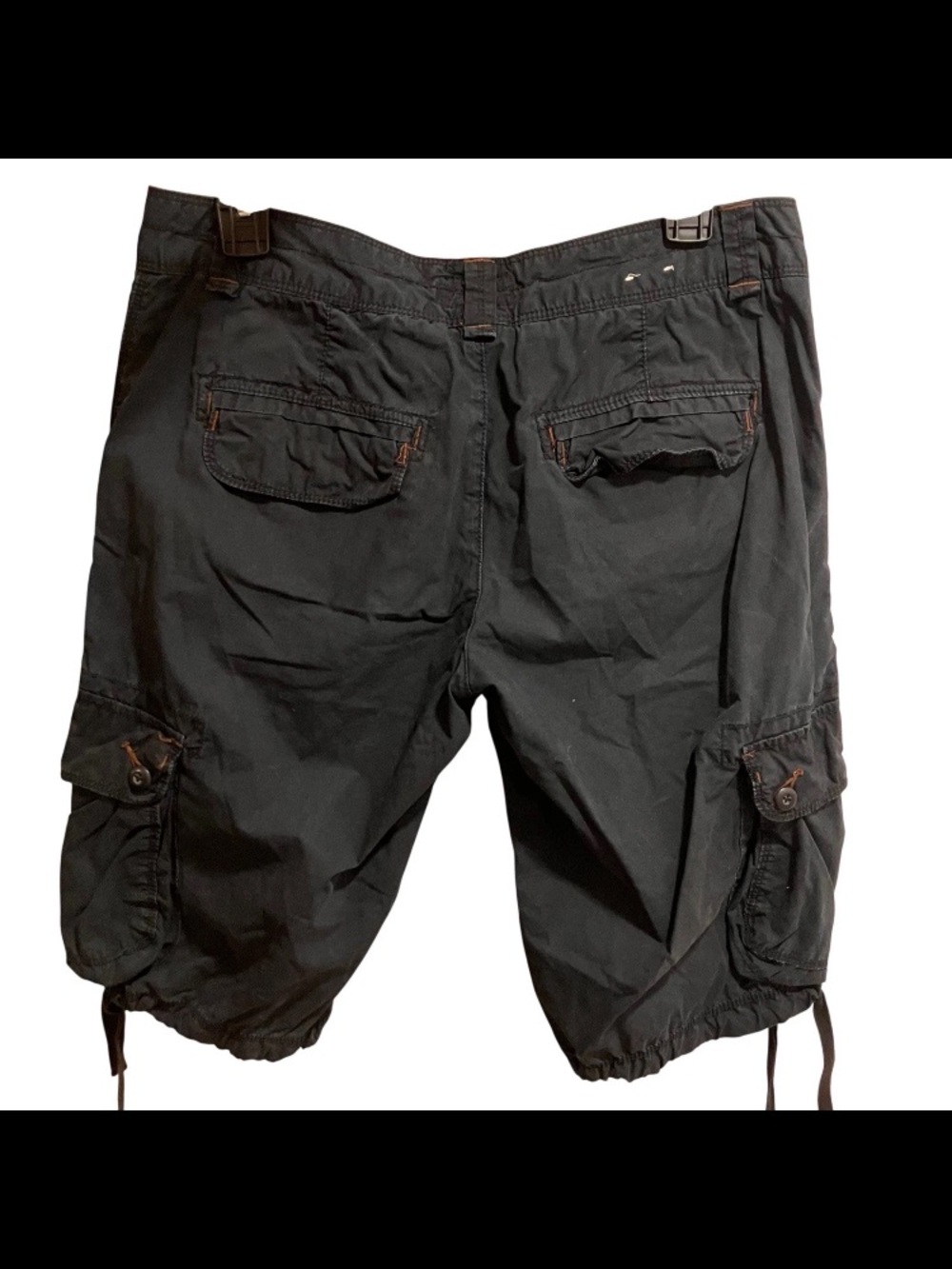 Y2K VTG Polo Jeans Co Ralph Lauren Bermuda Cargo Shorts Black Size 6 - Picture 4 of 8